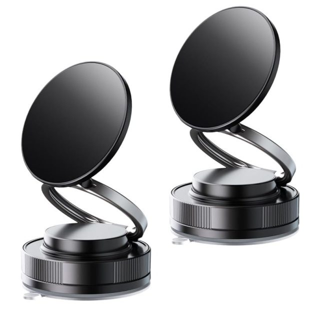 360° Adjustable Vacuum Magnetic Phone Holder, Suction Cup Phone Mount for Magsafe